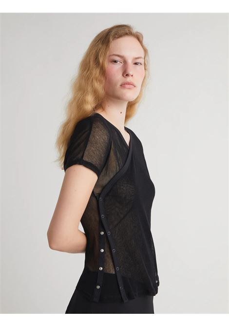 top olimpia mesh donna nero PALOMA WOOL | WD6203999